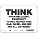 Safety Sign 7 in x 10 in Aluminum