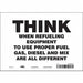 Safety Sign 7 inx10 in Vinyl