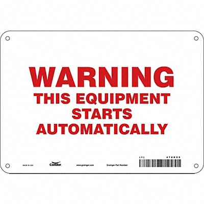 Safety Sign 7 in x 10 in Aluminum