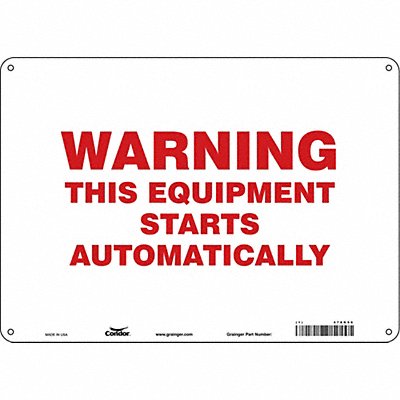 Safety Sign 10 in x 14 in Aluminum