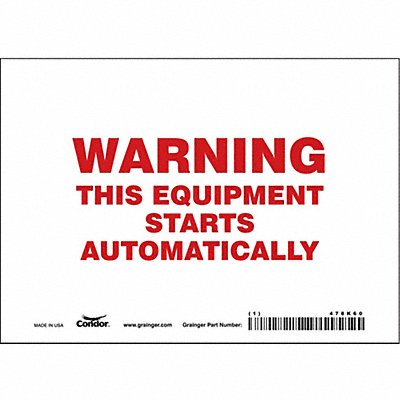 Safety Sign 5 in x 7 in Vinyl