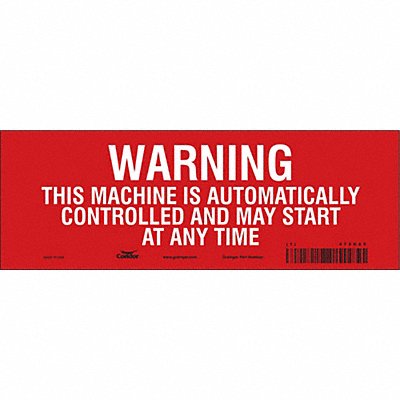 Safety Sign 3.5in x 10in Vinyl