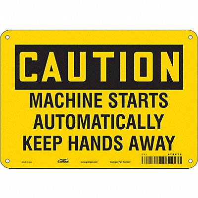 Safety Sign 7 in x 10 in Aluminum