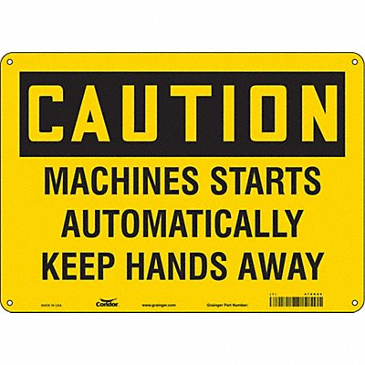 Safety Sign 10 in x 14 in Aluminum