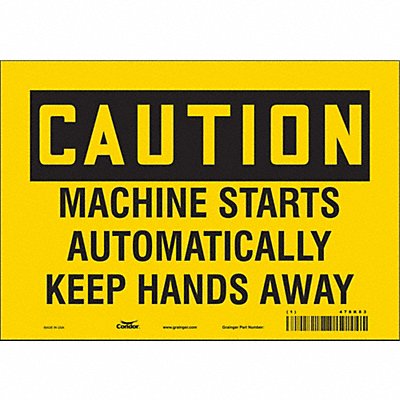 Safety Sign 7 inx10 in Vinyl
