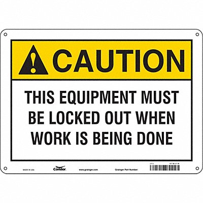 Safety Sign 10 inx14 in Aluminum