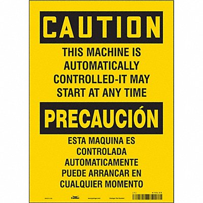 Safety Sign 14 in x 10 in Vinyl