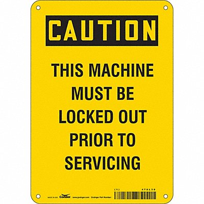 Safety Sign 10 in x 7 in Aluminum