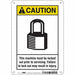 Safety Sign 5 inx3 1/2 in Vinyl