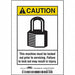 Safety Sign 5 inx3 1/2 in Vinyl