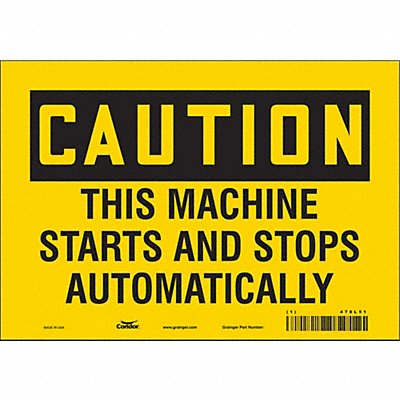 Safety Sign 7 inx10 in Vinyl