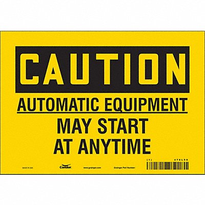 J9038 Safety Sign 7 inx10 in Vinyl
