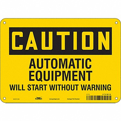 Safety Sign 7 in x 10 in Aluminum