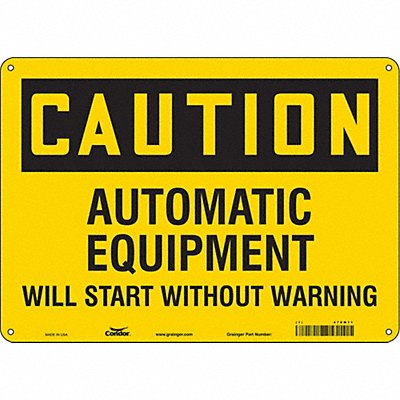Safety Sign 10 in x 14 in Polyethylene