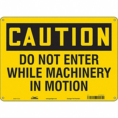 Safety Sign 10 in x 14 in Aluminum