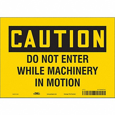 Safety Sign 7 in x 10 in Vinyl