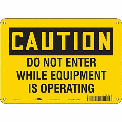 Safety Sign 7 inx10 in Polyethylene