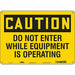 Safety Sign 10 in x 14 in Polyethylene
