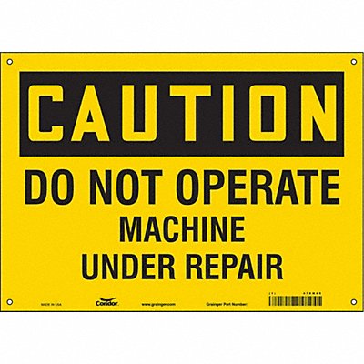 Safety Sign 10 in x 14 in Vinyl