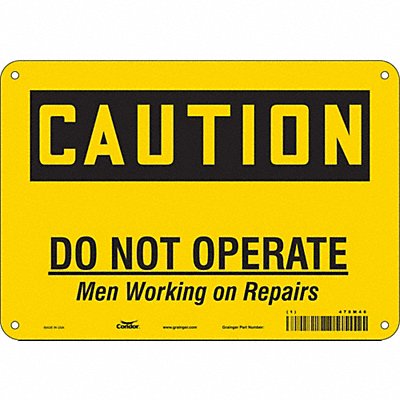 Safety Sign 7 in x 10 in Aluminum