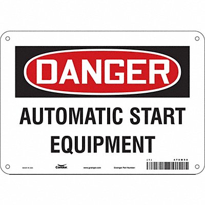 Safety Sign 7 in x 10 in Aluminum