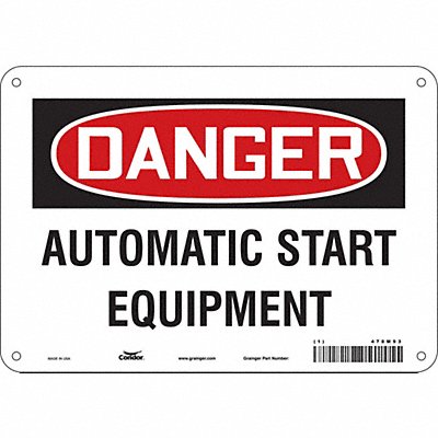 Safety Sign 7 in x 10 in Polyethylene
