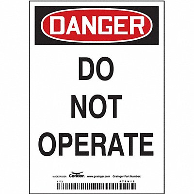 Safety Sign 10 inx14 in Magnetic Vinyl