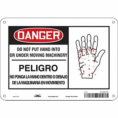 Safety Sign 7 inx10 in Polyethylene