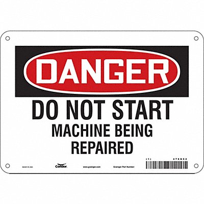Safety Sign 7 in x 10 in Polyethylene