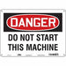 Safety Sign 10 in x 14 in Polyethylene