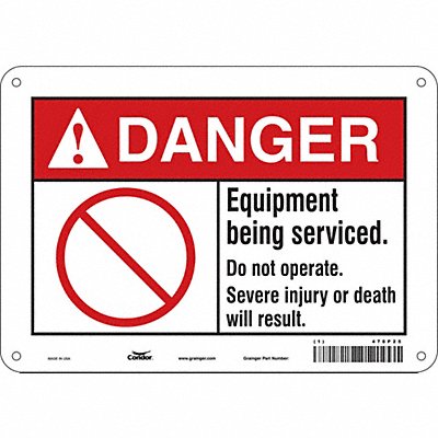 Safety Sign 7 inx10 in Polyethylene