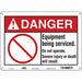 Safety Sign 10 in x 14 in Polyethylene