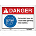 Safety Sign 10 in x 14 in Polyethylene