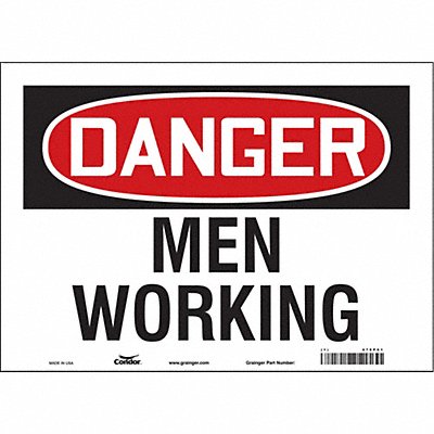 Safety Sign 10 in x 14 in Vinyl