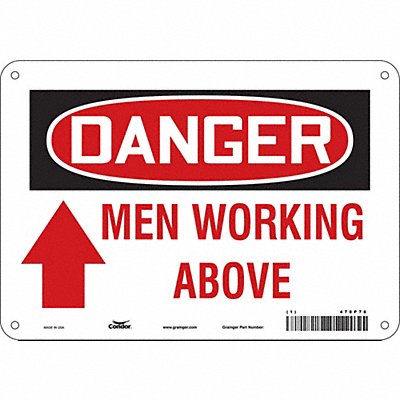 J6936 Safety Sign 7 inx10 in Polyethylene