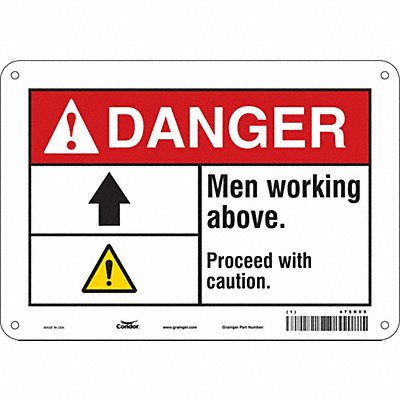 Safety Sign 7 in x 10 in Polyethylene