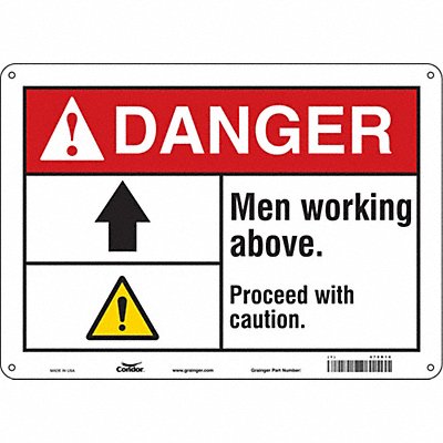 Safety Sign 10 in x 14 in Polyethylene