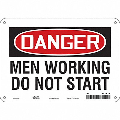 Safety Sign 7 inx10 in Polyethylene