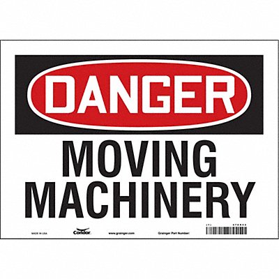Safety Sign 10 inx14 in Vinyl
