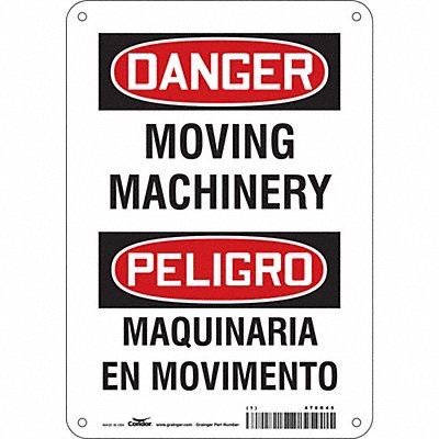 Safety Sign 10 in x 7 in Polyethylene