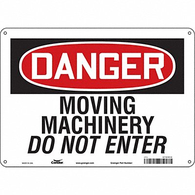 Safety Sign 10 inx14 in Polyethylene