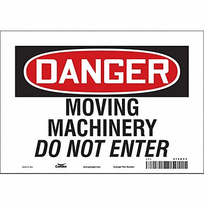 Safety Sign 7 in x 10 in Vinyl