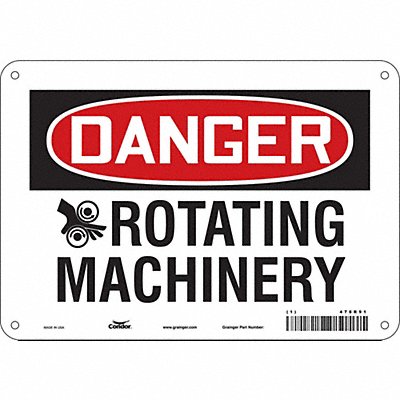 Safety Sign 7 in x 10 in Aluminum