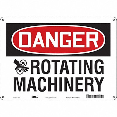 Safety Sign 10 in x 14 in Aluminum