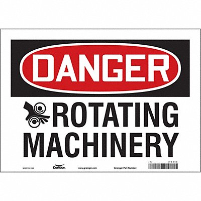 Safety Sign 10 in x 14 in Vinyl