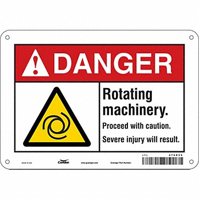 Safety Sign 7 in x 10 in Aluminum