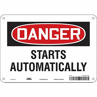 Safety Sign 7 in x 10 in Polyethylene