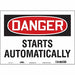 Safety Sign 10 in x 14 in Vinyl