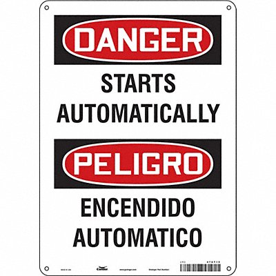 Safety Sign 14 in x 10 in Polyethylene