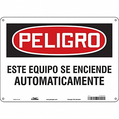 Safety Sign 10 in x 14 in Aluminum